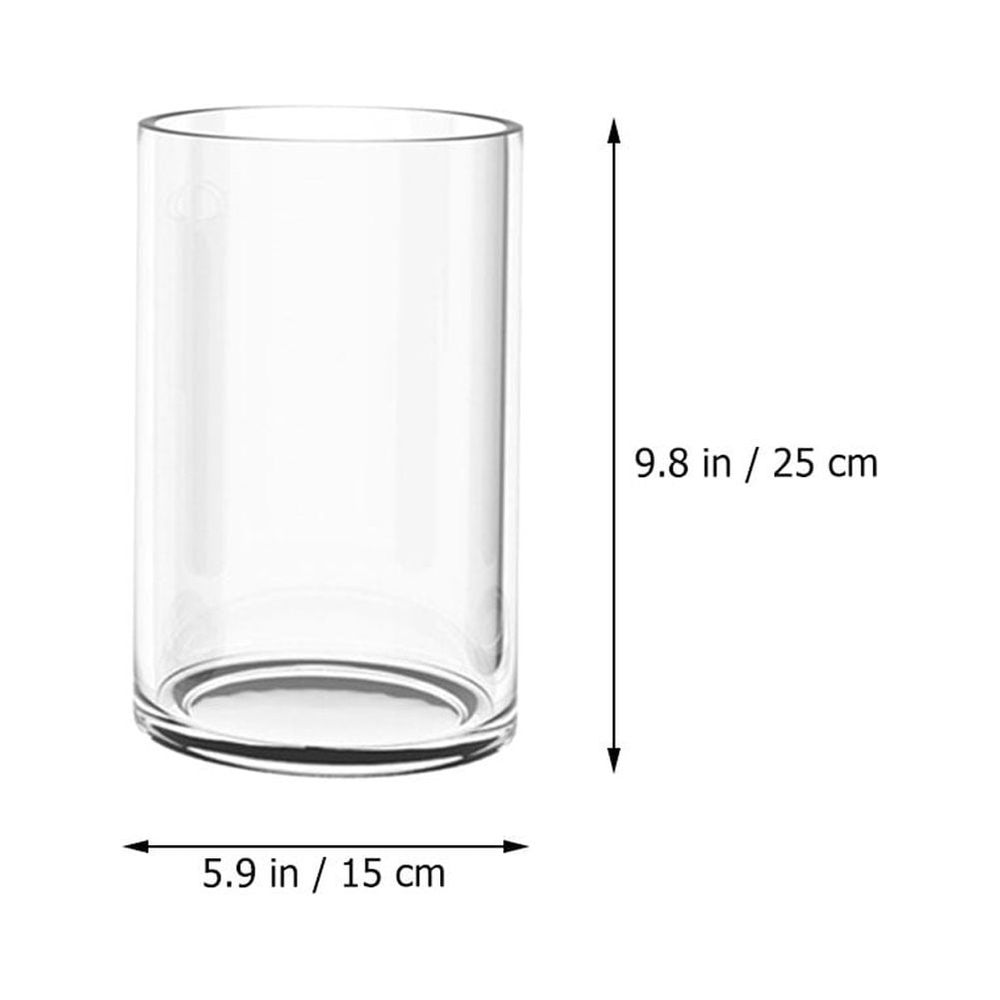 Clear Glass Flower Vase, Modern Transparent Decorative Vase for Home, Living Room, Table Centerpiece and Floral Arrangements