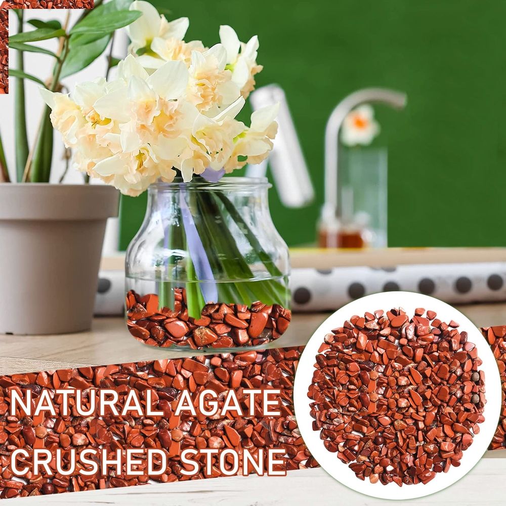Decorative Stones ,Natural Crystal Small Grain Polished Gravel Decorative River Stone Ornamental Plants Aquarium Gravel For Potted Plants Succulents Bonsai