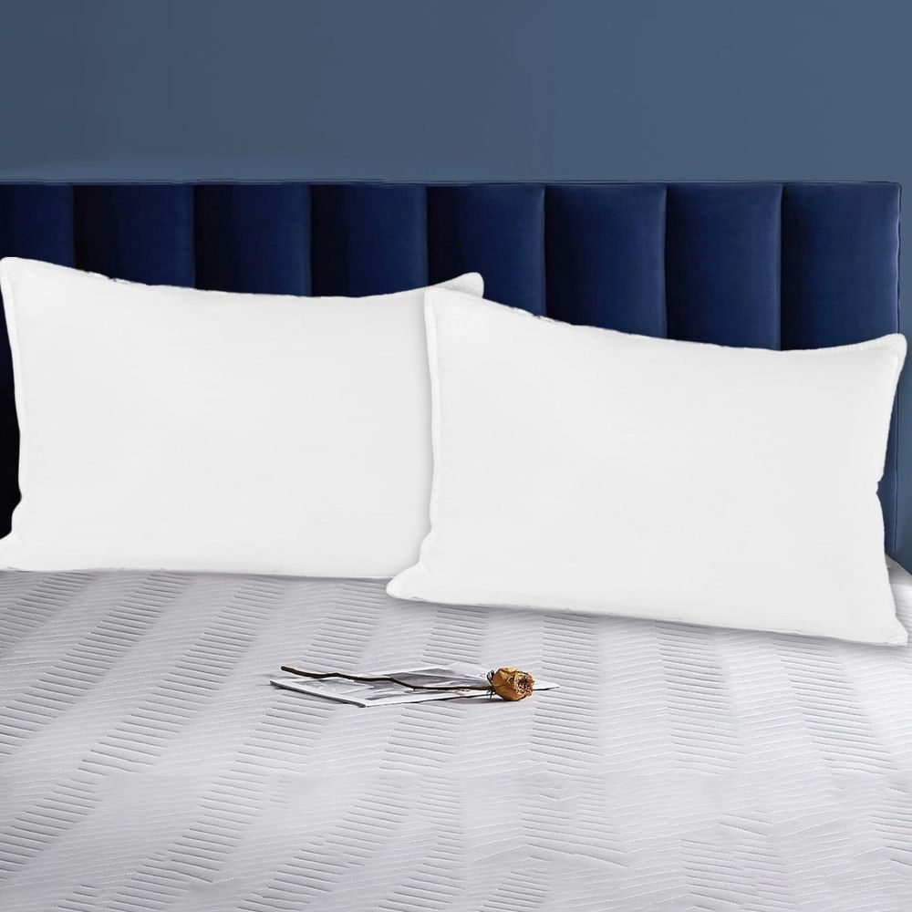Household Pillow Insert, Comfortable and Ultra Soft Standard Pillow for Side Sleeping, Back Sleeping and Stomach Sleeping, 12" x 20" x 3", White