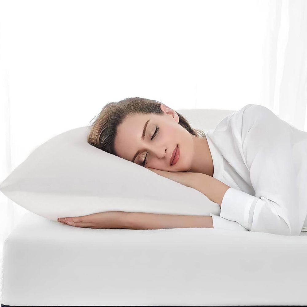 Household Pillow Insert, Comfortable and Ultra Soft Standard Pillow for Side Sleeping, Back Sleeping and Stomach Sleeping, 12" x 20" x 3", White