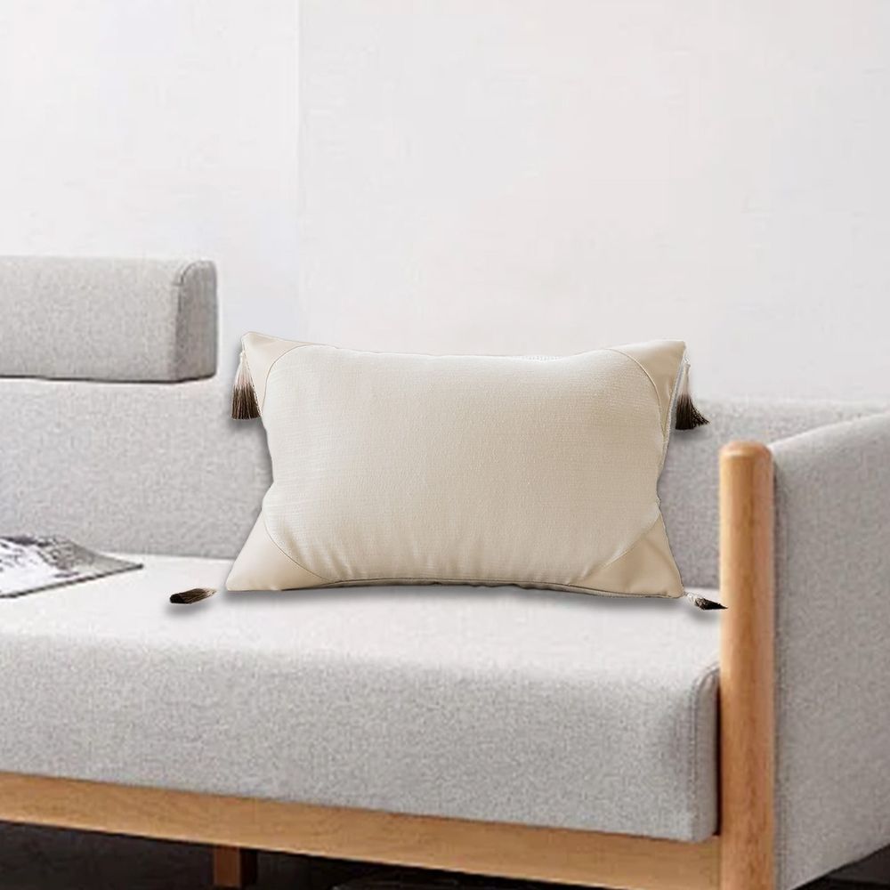 Rectangular Lumbar Pillow 20x12x4 Inch, Sofa Back Cushion with High Elasticity Filling, Orthopedic Support for Office Chair/Bed, Decorative Throw Pillow for Living Room