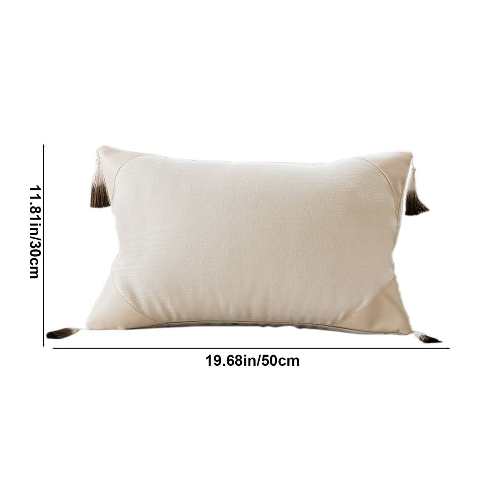 Rectangular Lumbar Pillow 20x12x4 Inch, Sofa Back Cushion with High Elasticity Filling, Orthopedic Support for Office Chair/Bed, Decorative Throw Pillow for Living Room