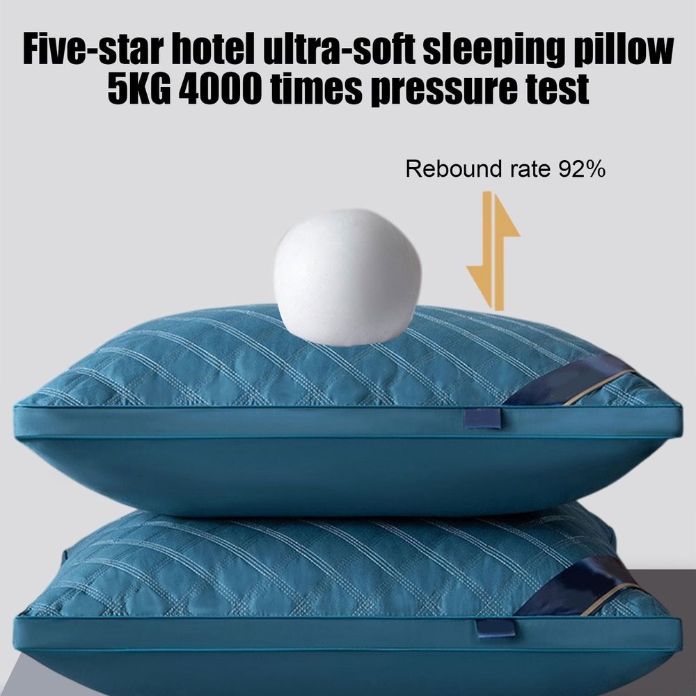2 Pack Standard Size Bed Pillows, Hotel Luxury Cooling & Breathable Pillows, Down Alternative Gusseted for Side & Back Sleepers, Machine Washable