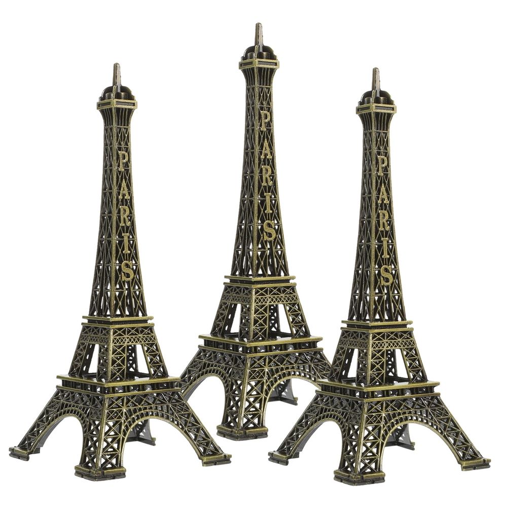 3pcs Golden Tower Models Simple Style Home Office Decor