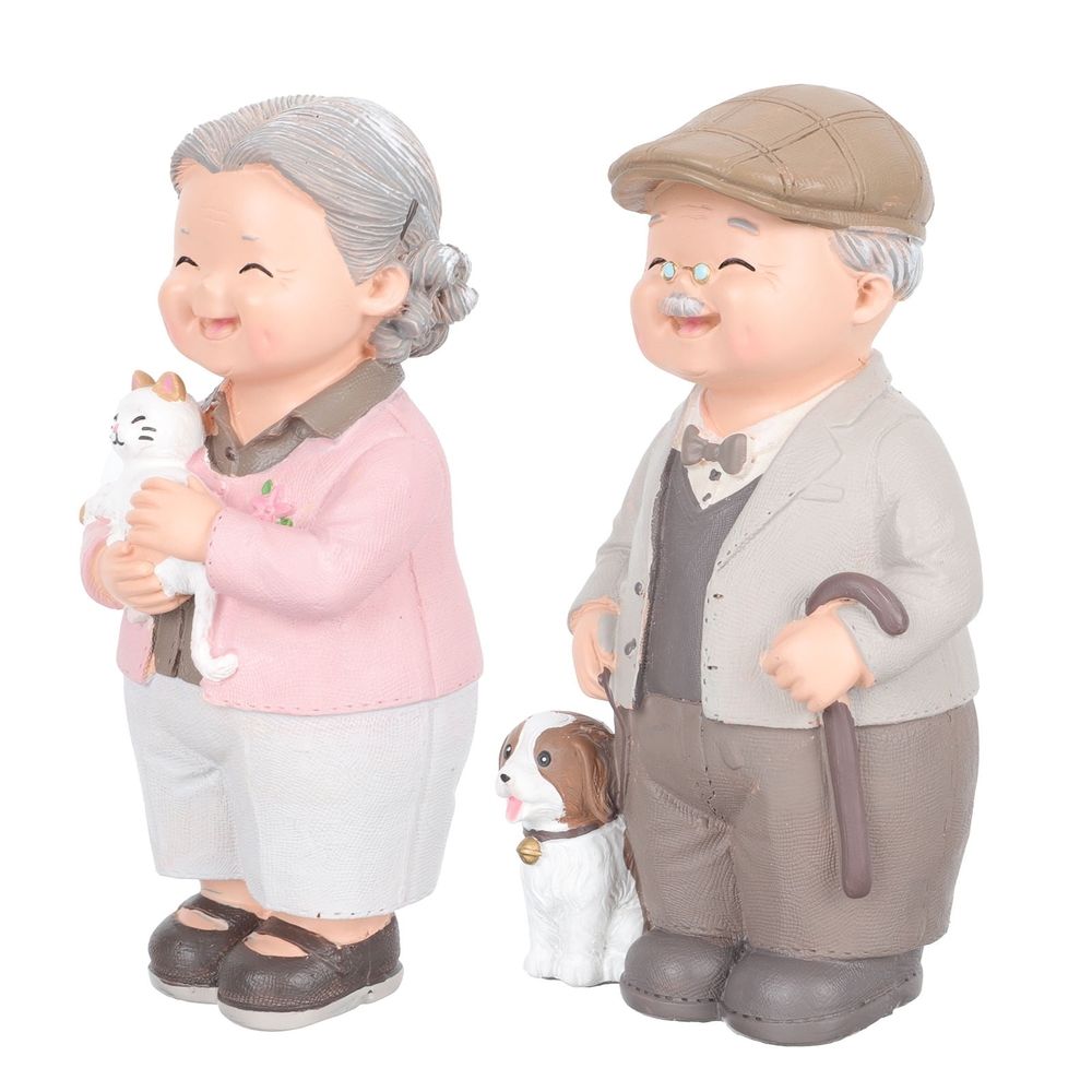 Couple Statue Creative Resin Ornament Assorted 1 Set