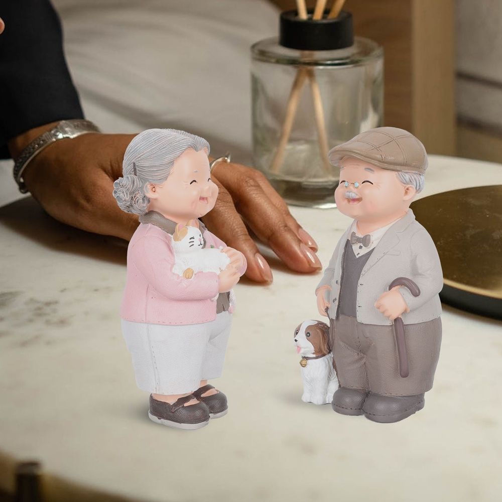 Couple Statue Creative Resin Ornament Assorted 1 Set