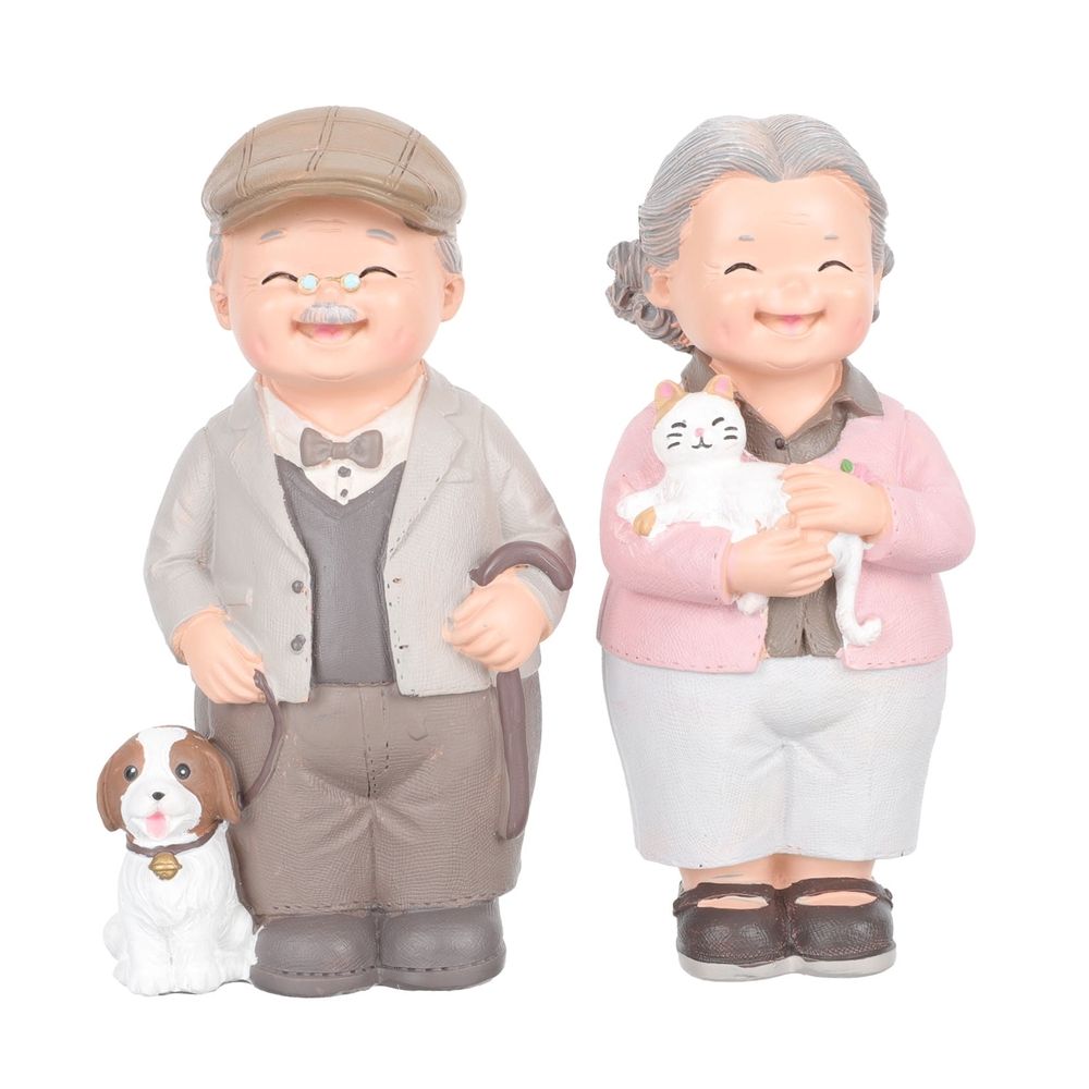 Couple Statue Creative Resin Ornament Assorted 1 Set