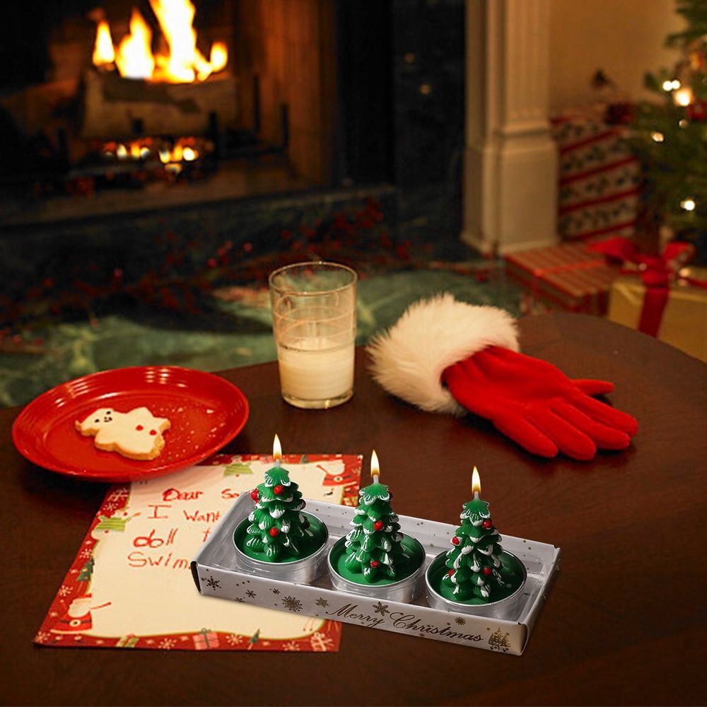 Mini Christmas Candles Set Santa Shaped Unscented Candles Tree Tea Lights Candles Tea Candles Winter Candles Home Decor Cute Stuff Christmas Decorations Merry Christmas Sign Clearance