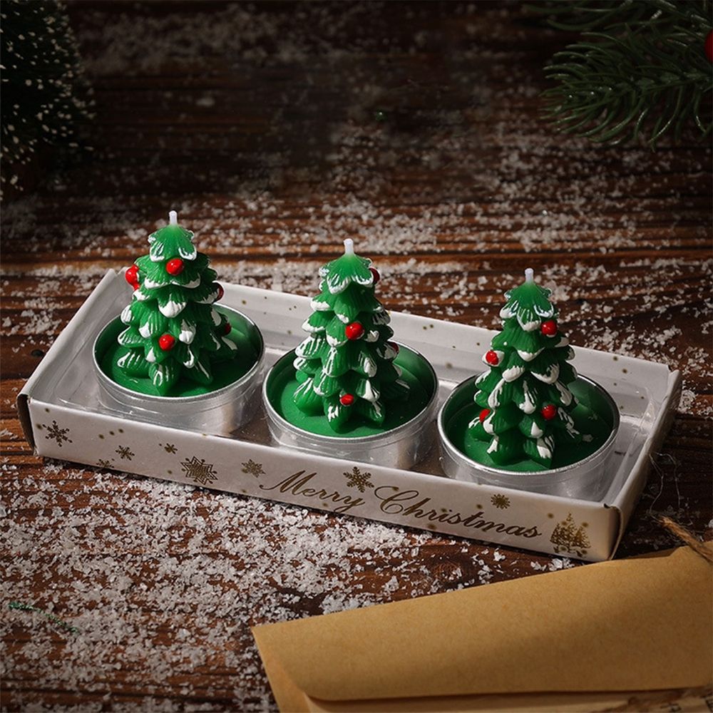Mini Christmas Candles Set Santa Shaped Unscented Candles Tree Tea Lights Candles Tea Candles Winter Candles Home Decor Cute Stuff Christmas Decorations Merry Christmas Sign Clearance