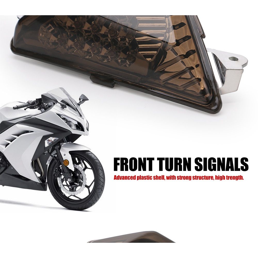 Motorcycle Front LED Turn Signal Light Lamp fits for NINJA250 NINJA300 2013-2018, NINJA 400 2018-2022, NINJA 650 2018-2022