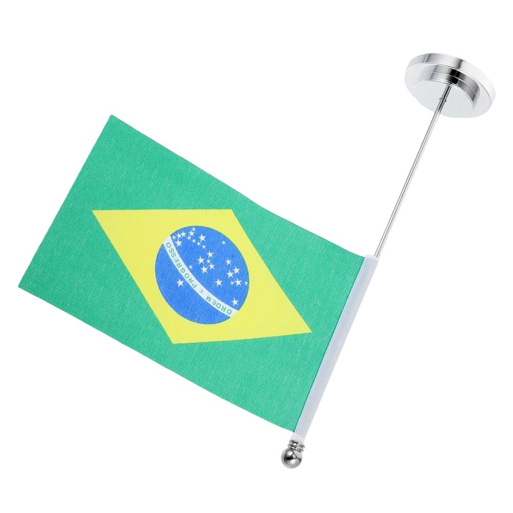 Brazil Desktop Flag Easy to Install Reusable for Home Hotel Restaurant