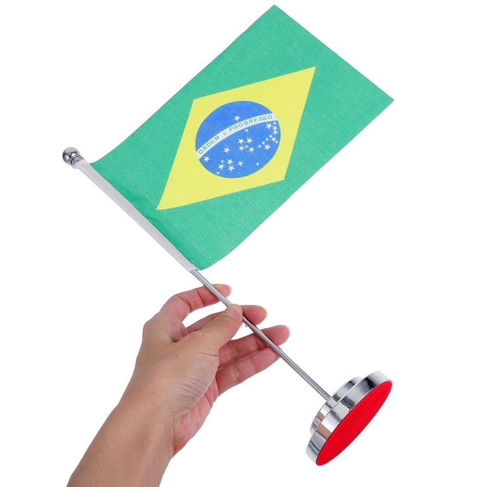 Brazil Desktop Flag Easy to Install Reusable for Home Hotel Restaurant