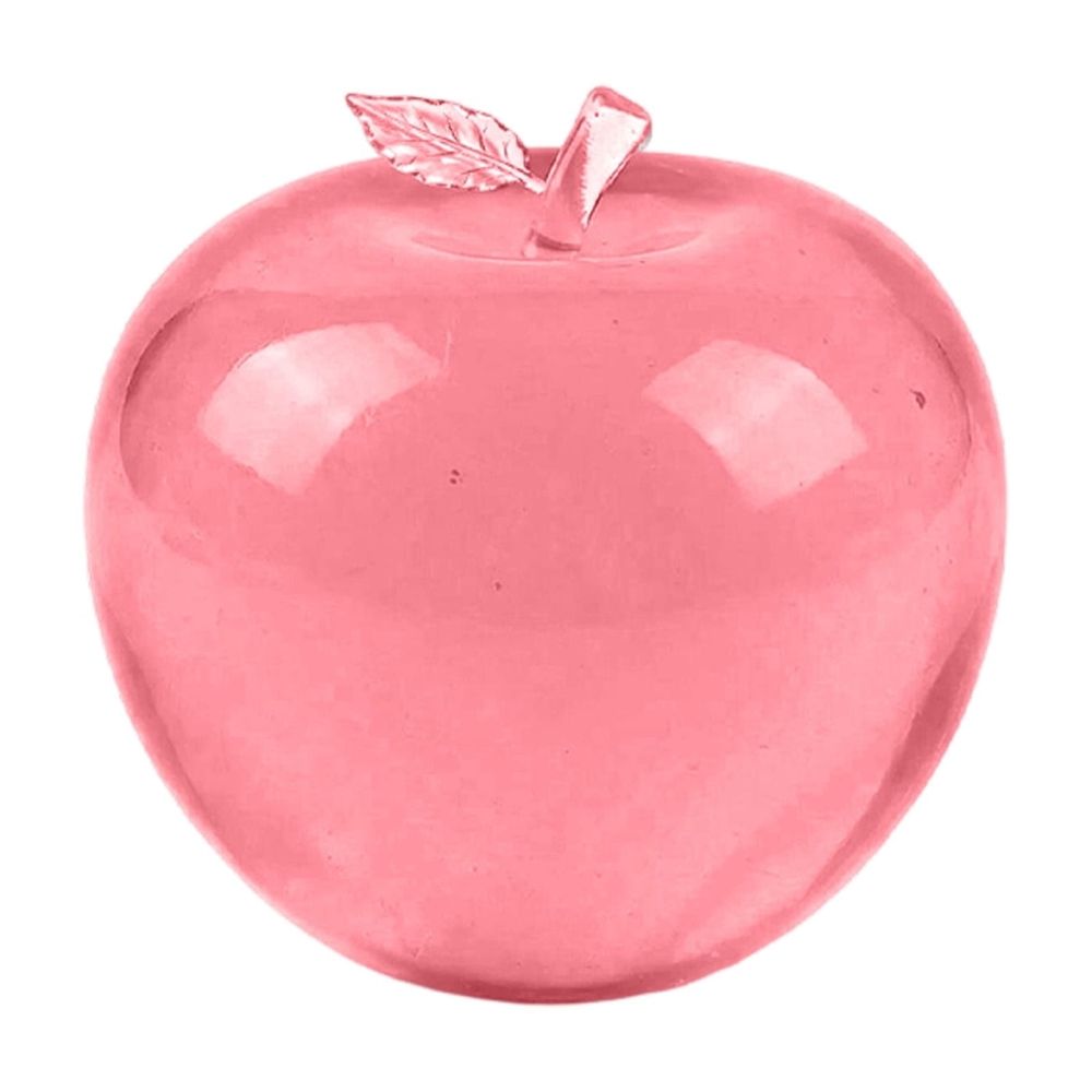 Light Pink Apple Stress Relief Tool with Leaf Design, Maltose Infilled for Slow Rebound, Tactile Tool for Stress Reduction, Creative Fidget Accessory for Adults