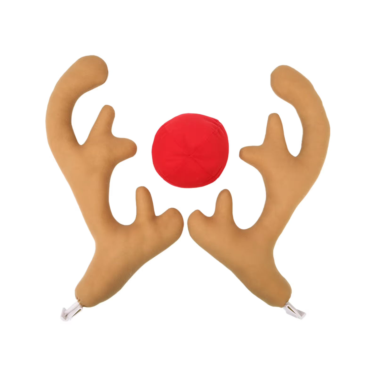 Car Reindeer Antlers & Nose - Window Roof-Top & Reindeer Jingle Bell Christmas Costume - Auto Accessories Decoration Kit Best for Car SUV Van Truck, Xmas Gift Set
