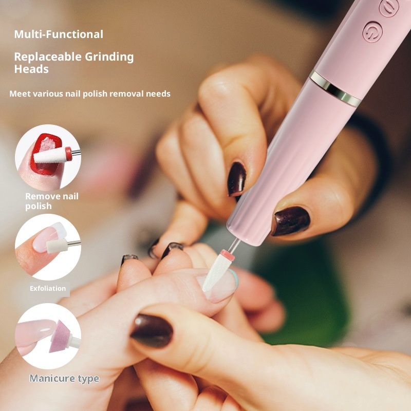 Electric Nail Filer, Professional Nail Drill Kit, Portable File for Acrylic Nails,Cordless Nail File Electric Manicure Pedicure Tools with Drill Bits for Home Salon