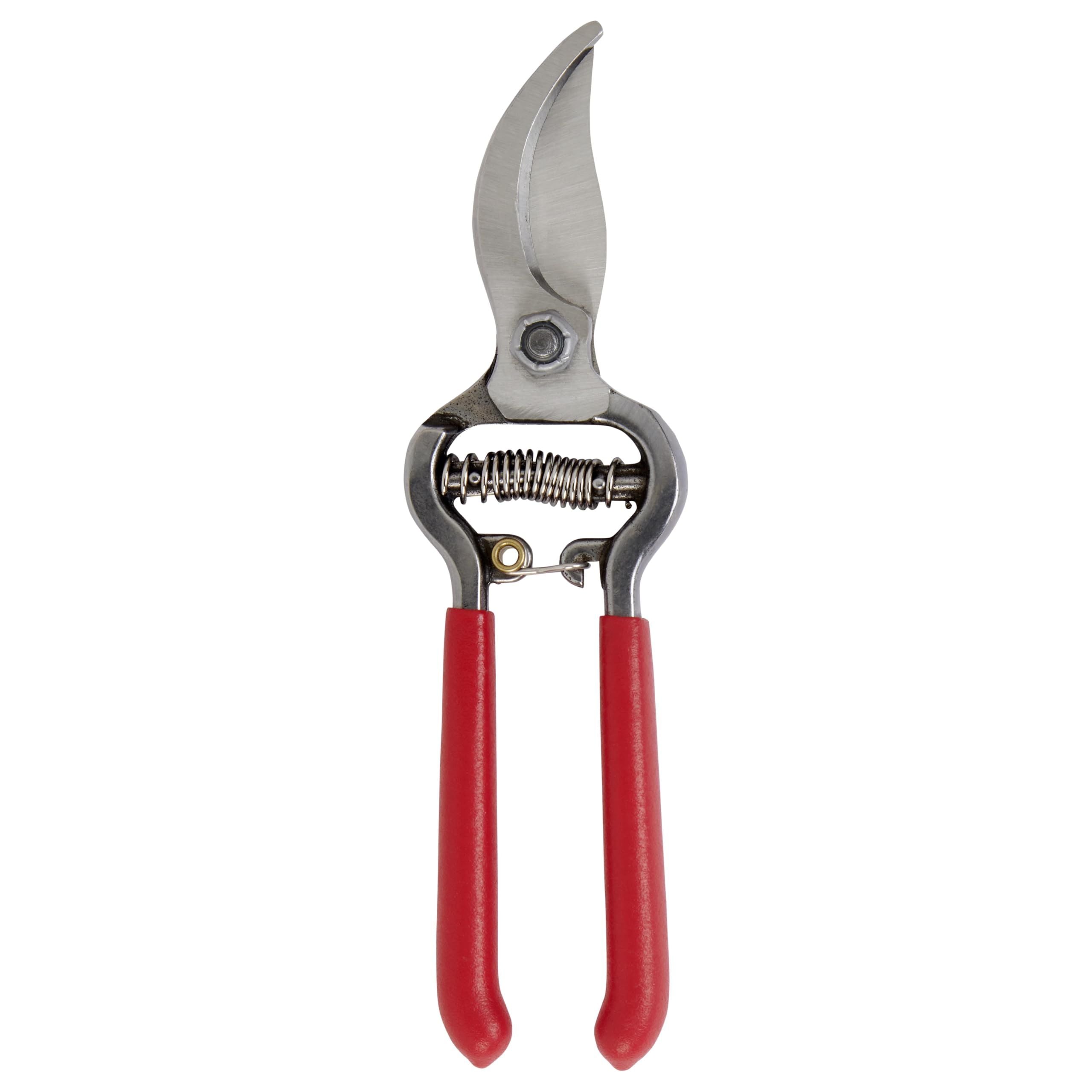 Forged Bypass Pruning Shears for Gardening | Cuts Branches and Stems up to 1/2-inch in Diameter 20cm in length，Red