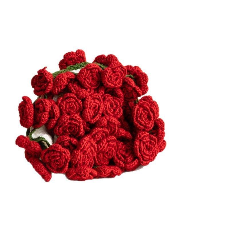 52 Pink Flowers Beige Blanket Diameter Approximately 110CM