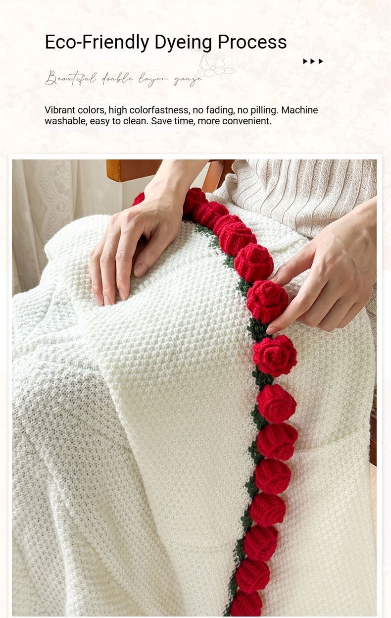 52 Red Rose Bouquet Blanket Diameter Approximately 110CM