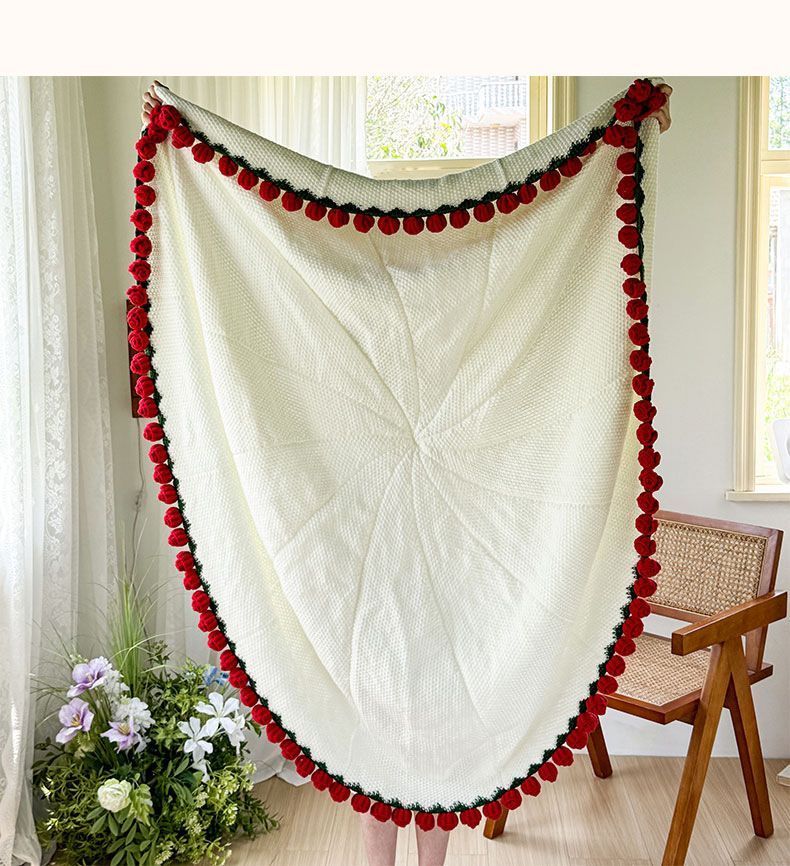 52 Red Rose Bouquet Blanket Diameter Approximately 110CM