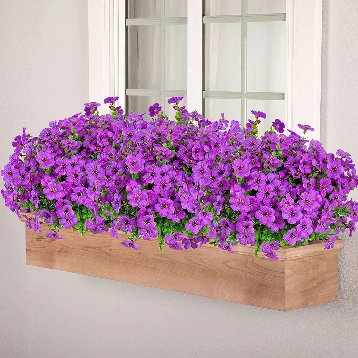 7 Heads 35 Mesh Eucalyptus Violet Light Blue 21 Bunches