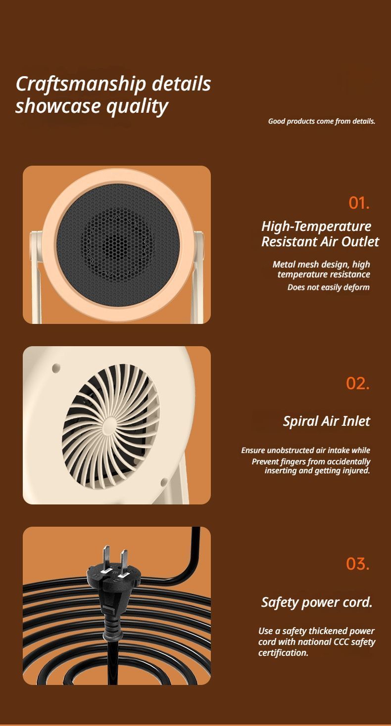 Desk heater grey