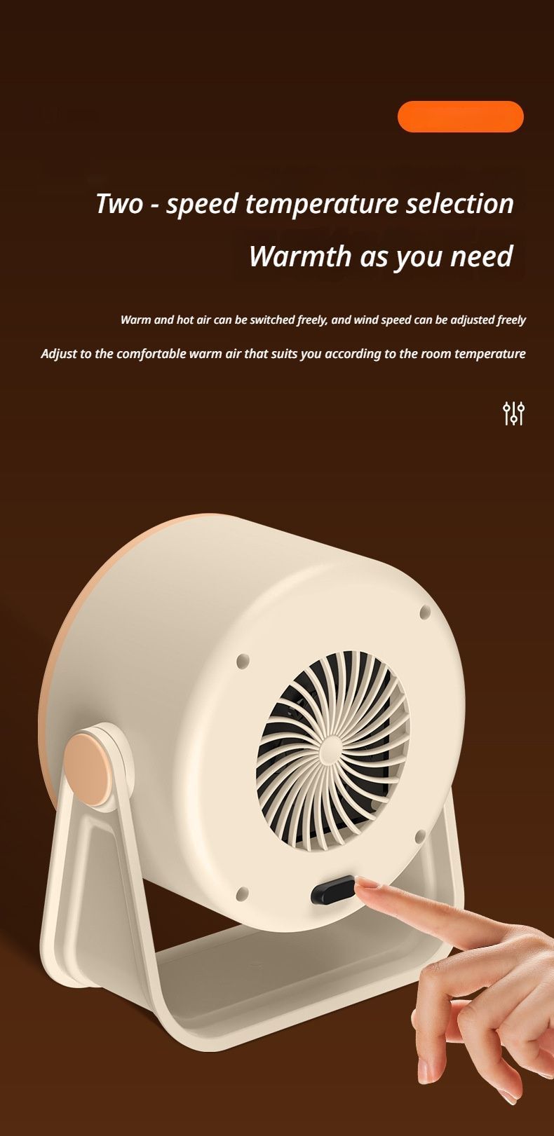 Desk heater white