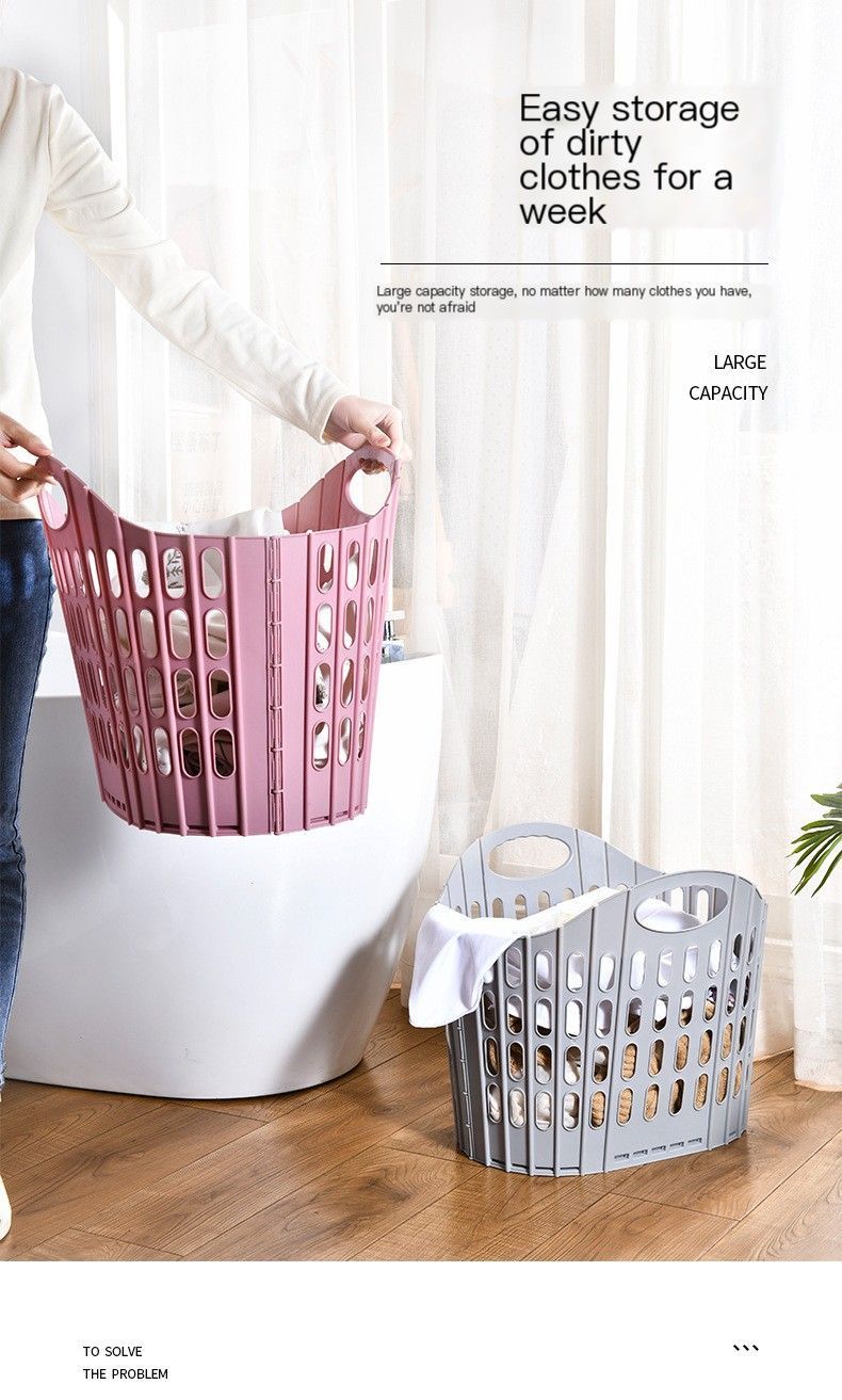 Fold the dirty clothes basket-large blue