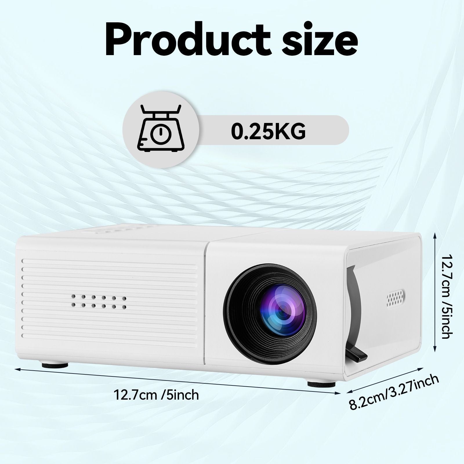 M3S Mini Projector White USB-Powered