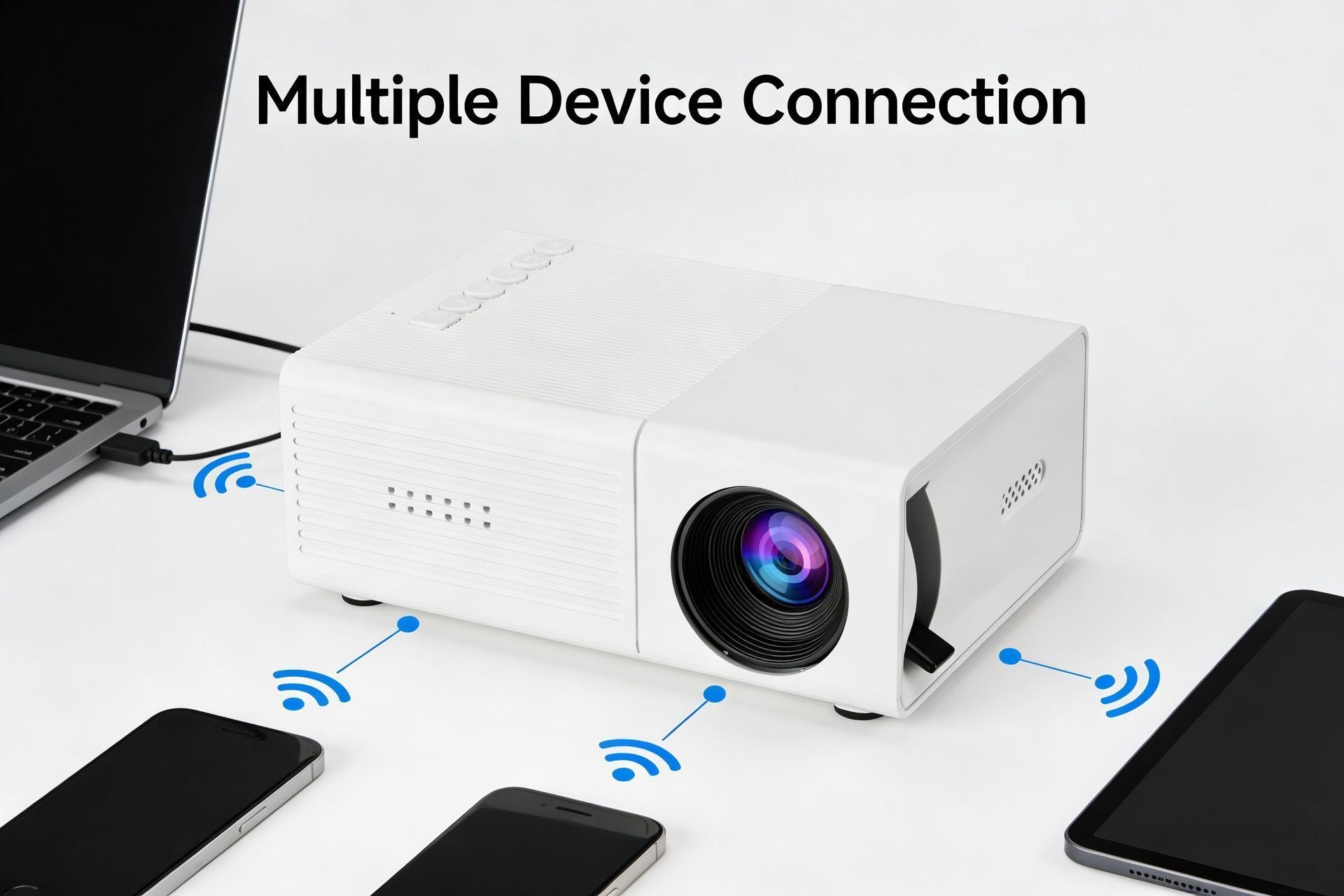 M3S Mini Projector White USB-Powered