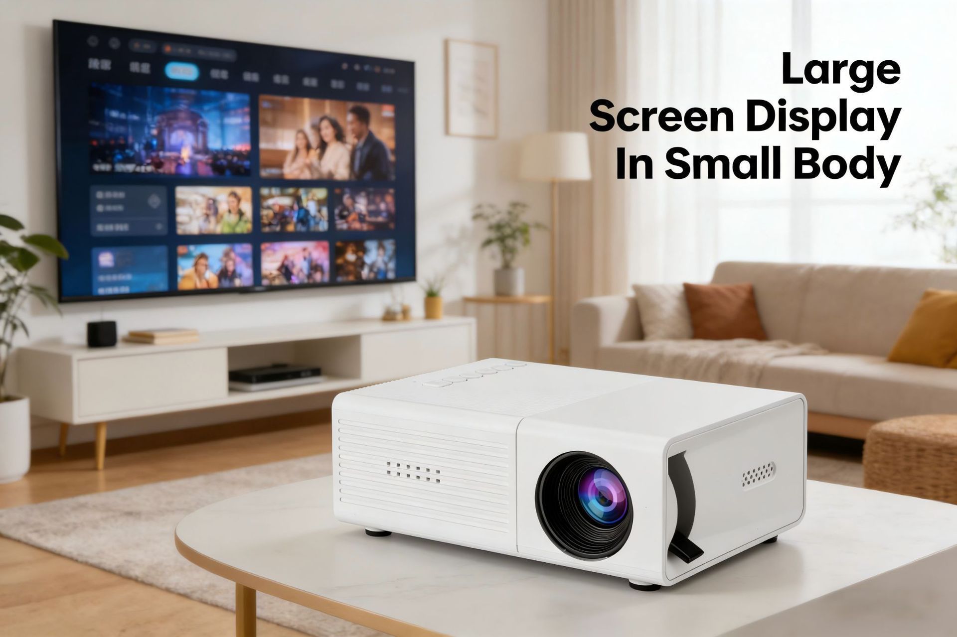 M3S Mini Projector White USB-Powered