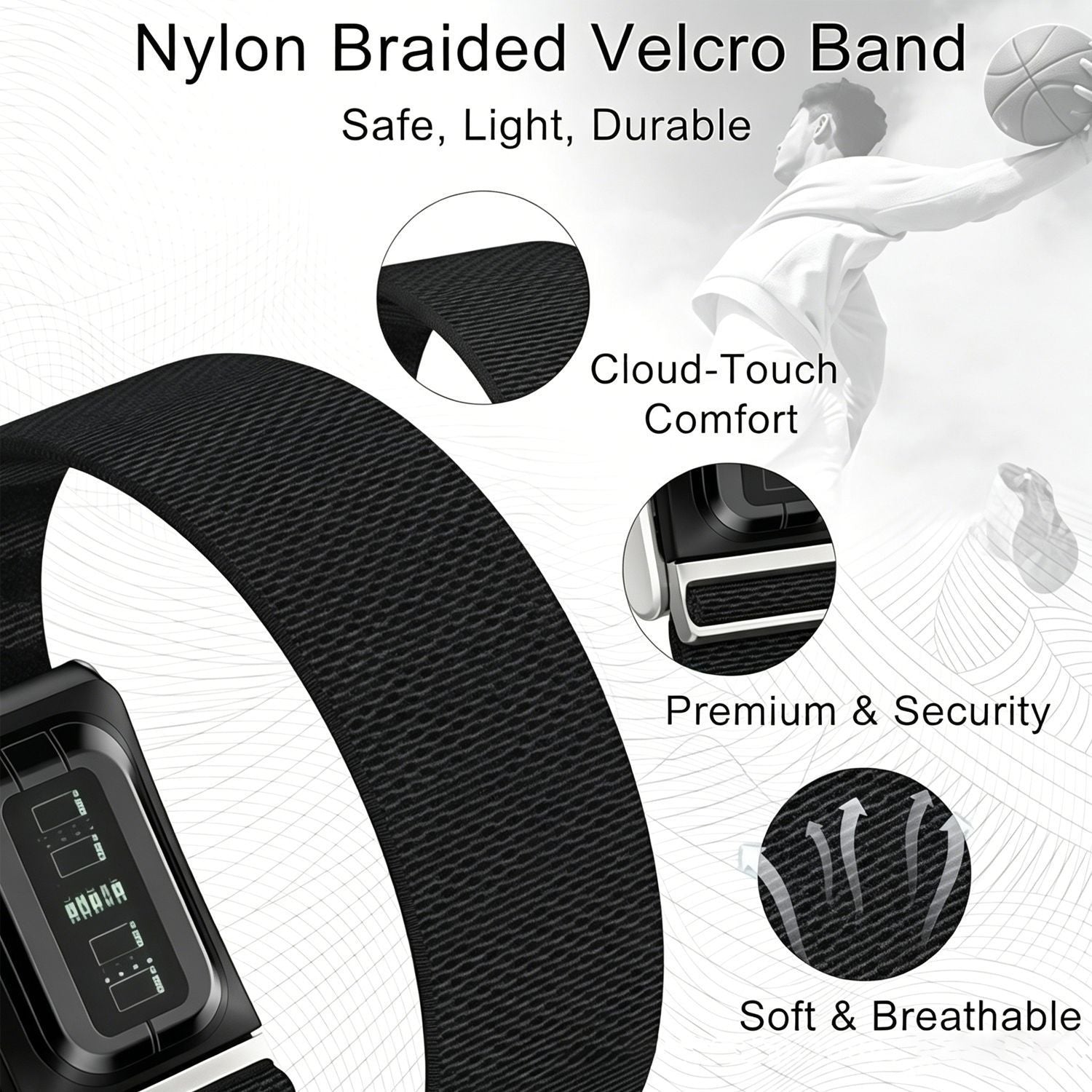 Nylon Sport Watch Strap - Torch Red