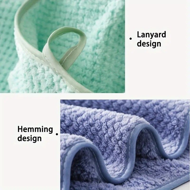 Modern Pineapple Grid Design Ultra-Soft Coral Fleece Bath Towel｜90x170cm Extra Thick Strong Absorption, Suitable for Bathroom, Gym, Hotel, and Home Use.(light blue)
