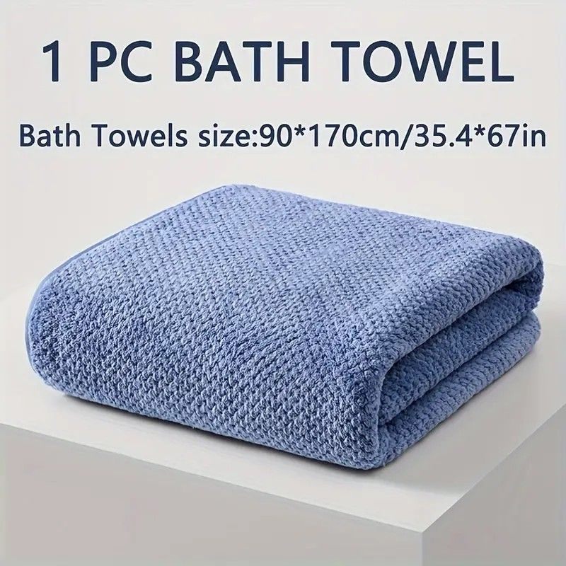 Modern Pineapple Grid Design Ultra-Soft Coral Fleece Bath Towel｜90x170cm Extra Thick Strong Absorption, Suitable for Bathroom, Gym, Hotel, and Home Use.（pink)