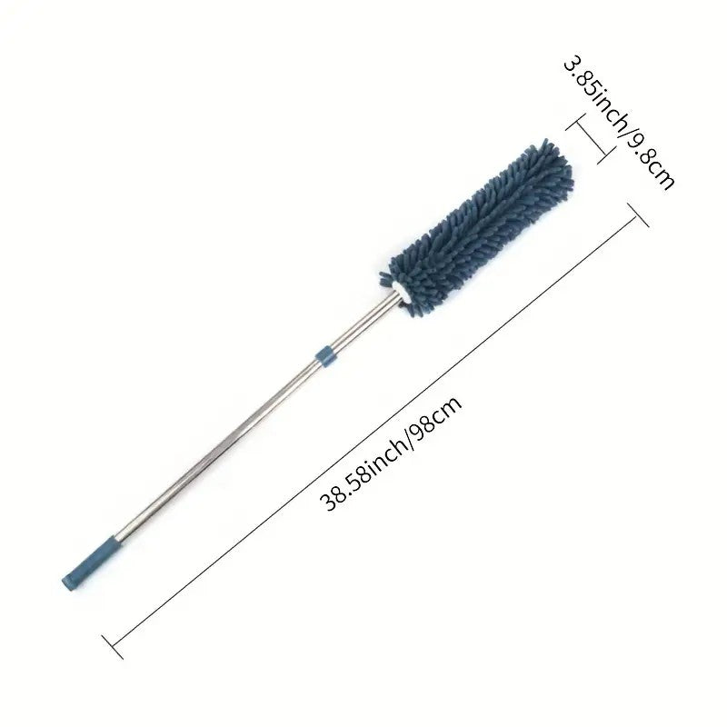pale green  Household Cleaning Duster / Static Duster / Dust Sweeper / Telescopic & Non-Shedding / Washable & Bendable / High-Reach Cleaning Tool / Cleaning Tools & Supplies
