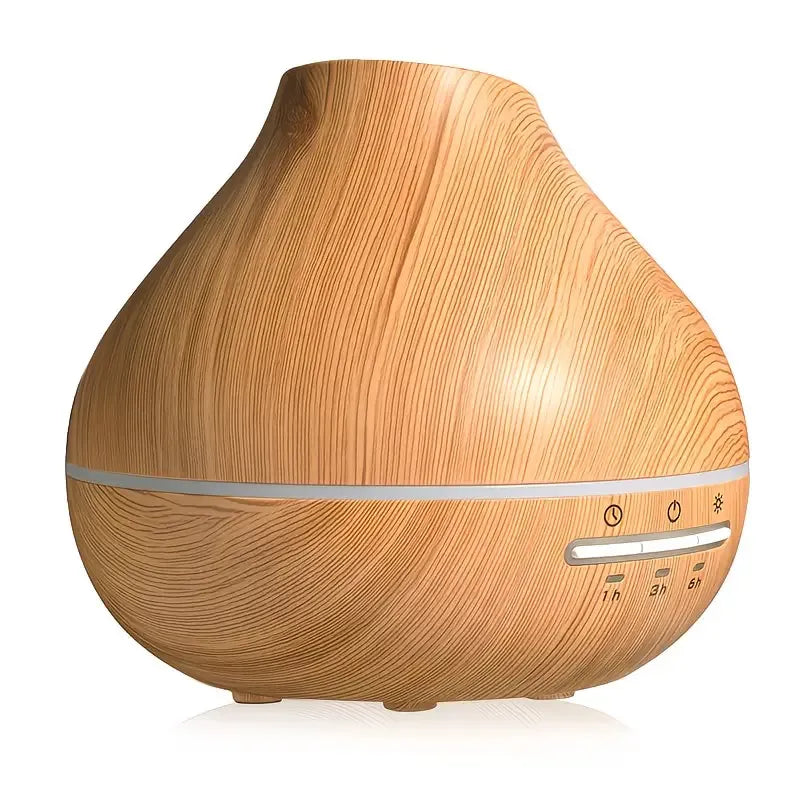 Wood Grain Aroma Humidifier, Energy-Saving Fragrance Spray, Seven-Color Ambient Light, Smart Timer, Quiet Humidification, Perfect Home SPA Companion