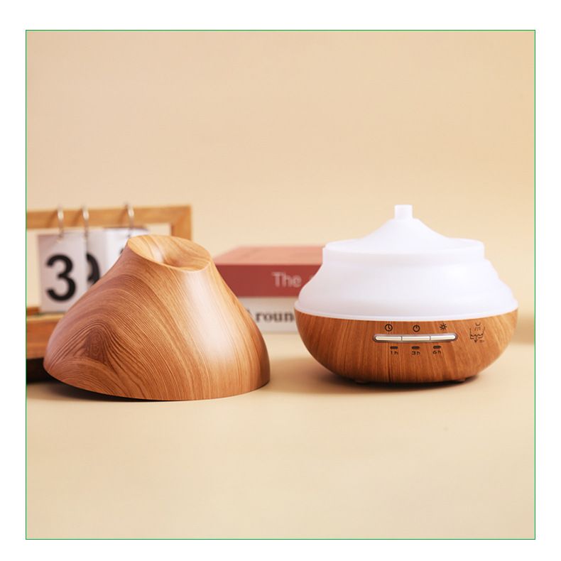 Wood Grain Aroma Humidifier, Energy-Saving Fragrance Spray, Seven-Color Ambient Light, Smart Timer, Quiet Humidification, Perfect Home SPA Companion