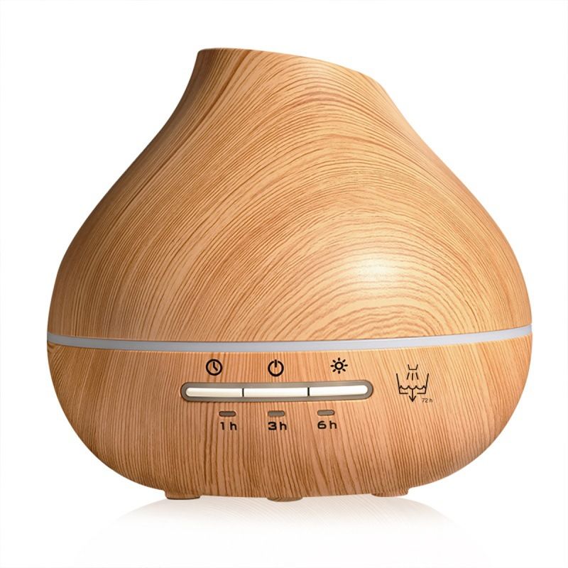 Wood Grain Aroma Humidifier, Energy-Saving Fragrance Spray, Seven-Color Ambient Light, Smart Timer, Quiet Humidification, Perfect Home SPA Companion