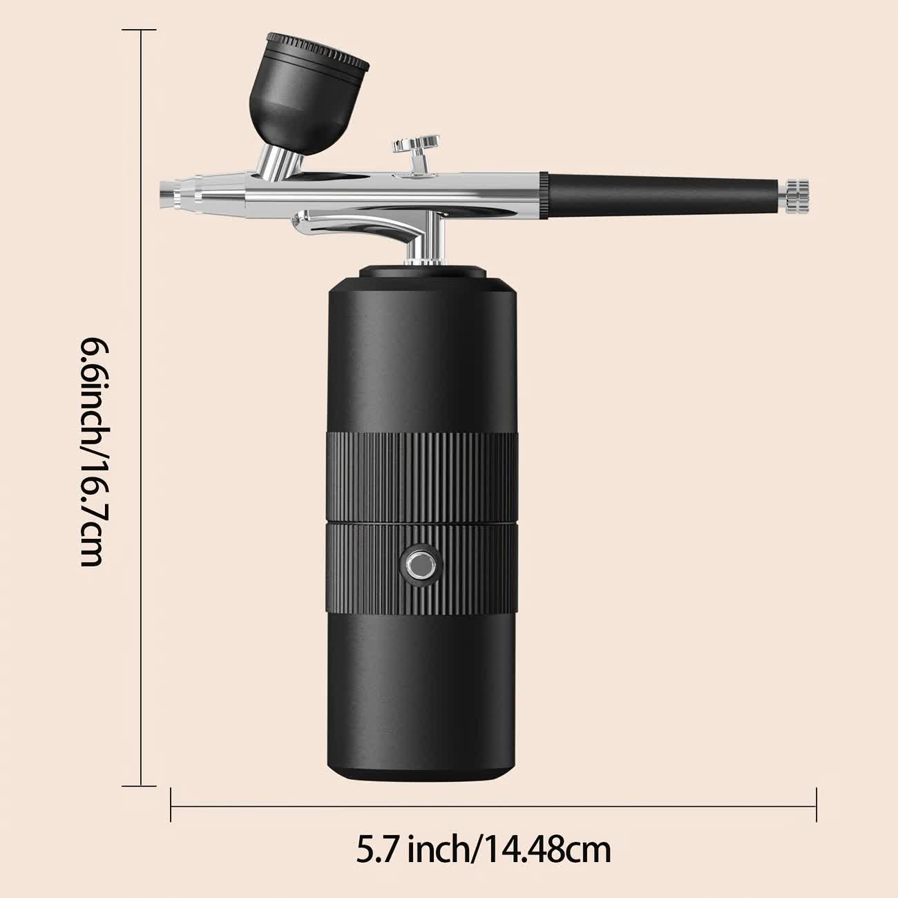 Green  Portable Wireless Airbrush Kit, Versatile for Nail Art, Painting, Makeup, and Model Making