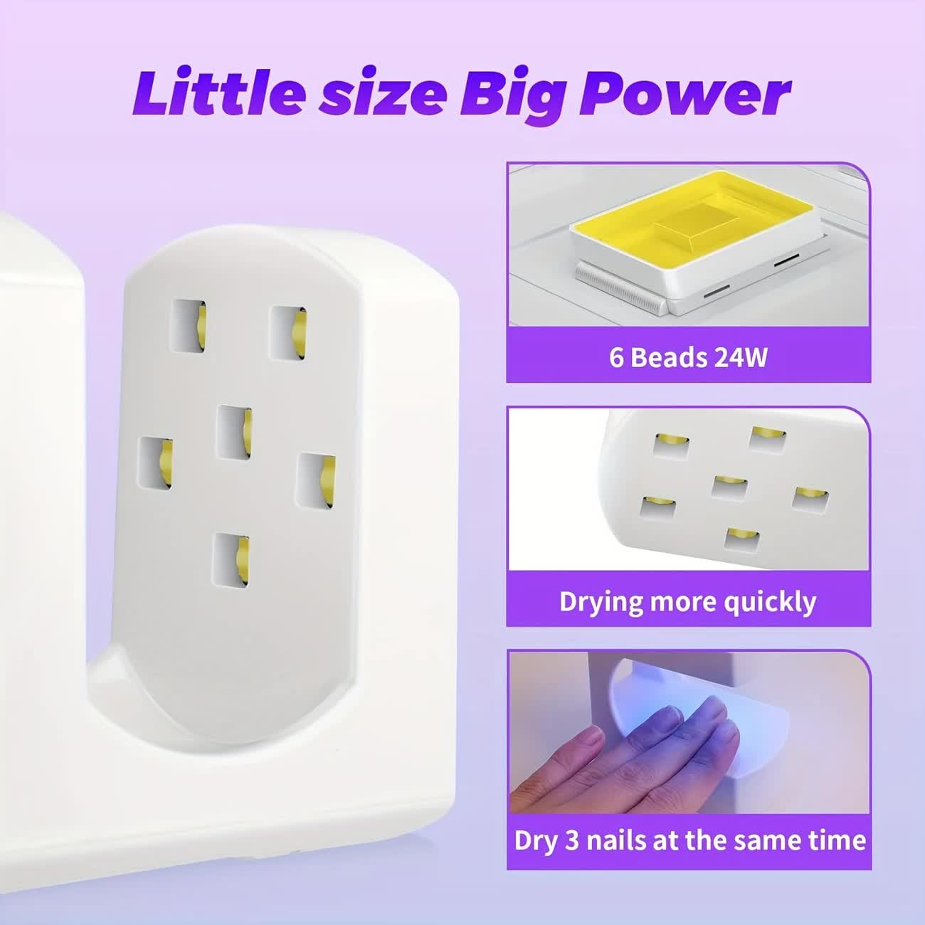 Mini Nail Lamp: Portable, Fast-Drying, Enjoy DIY Nail Fun On-the-Go