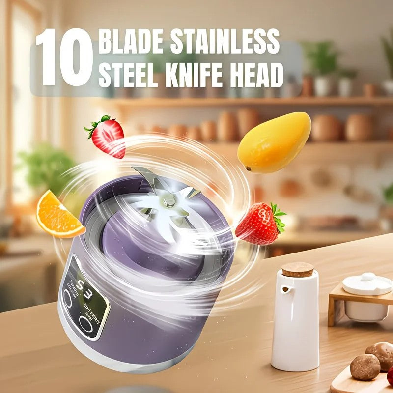 (Purple)Portable USB Charging Blender & Juicer - Easy to Clean, Suitable for Fruit and Vegetable Drinks, Smoothies - Capacity Ranging from 10.14 oz to 16.91 oz