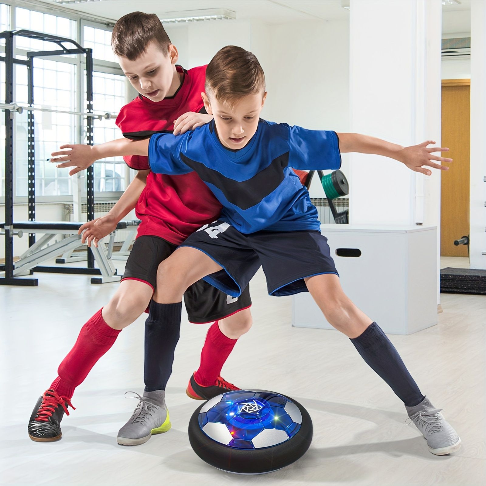 Floating Soccer Toy, Floating Rebound, LED Lights, Glides on Multiple Surfaces, Parent-Child Interaction, Develops Coordination Skills