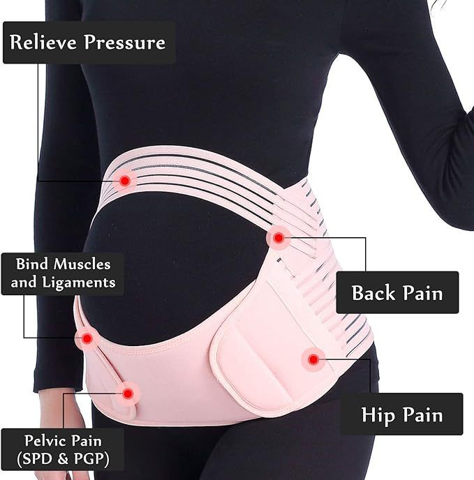 2-in-1 Pregnancy Support & Belly Band, Breathable Skin-Friendly Lightweight, Ergonomic Fit, Relieves Lower Back & Pubic Discomfort, Full Protection During Pregnancy & Postpartum/complexion.XL code
