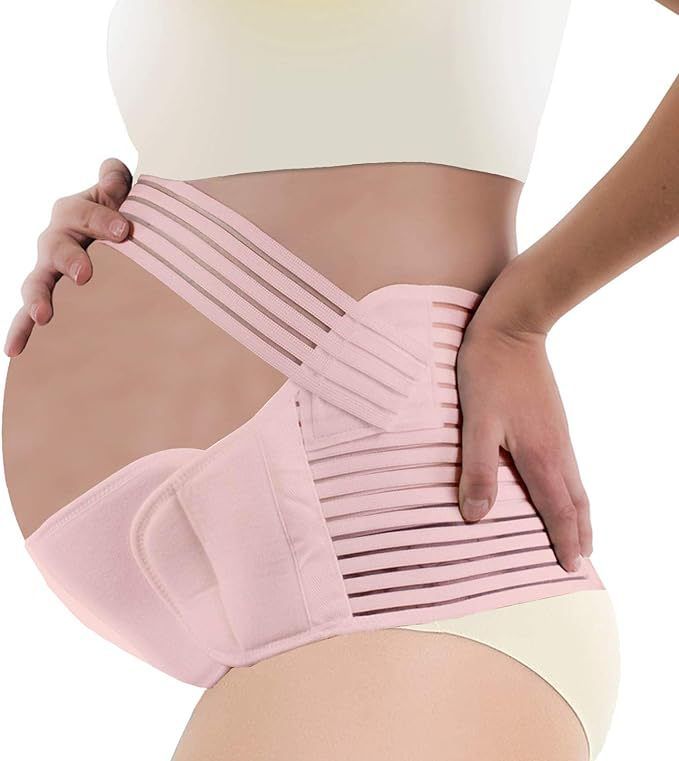 2-in-1 Pregnancy Support & Belly Band, Breathable Skin-Friendly Lightweight, Ergonomic Fit, Relieves Lower Back & Pubic Discomfort, Full Protection During Pregnancy & Postpartum/complexion.M code