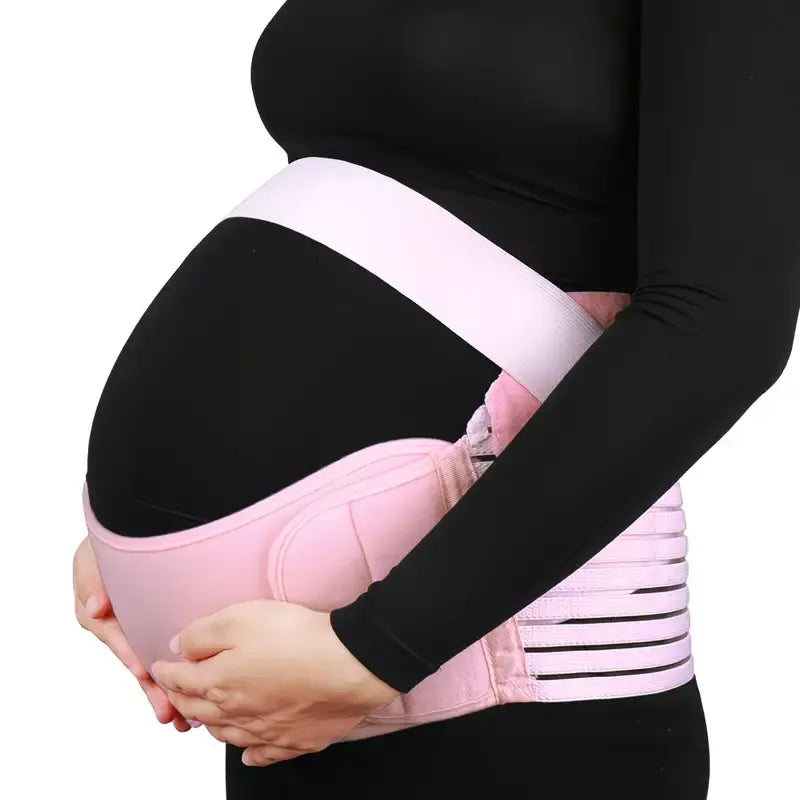 2-in-1 Pregnancy Support & Belly Band, Breathable Skin-Friendly Lightweight, Ergonomic Fit, Relieves Lower Back & Pubic Discomfort, Full Protection During Pregnancy & Postpartum/PINK.XL code