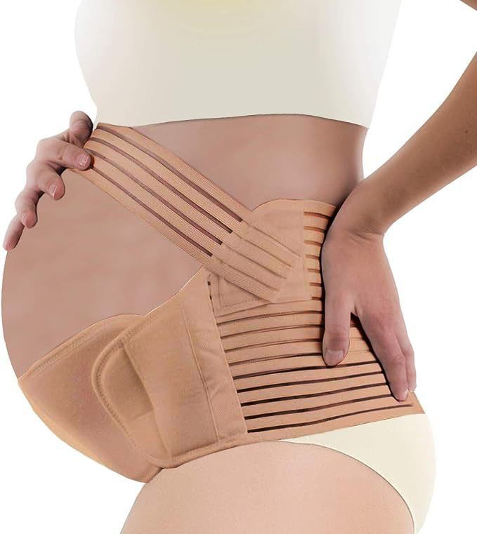2-in-1 Pregnancy Support & Belly Band, Breathable Skin-Friendly Lightweight, Ergonomic Fit, Relieves Lower Back & Pubic Discomfort, Full Protection During Pregnancy & Postpartum/PINK.L code
