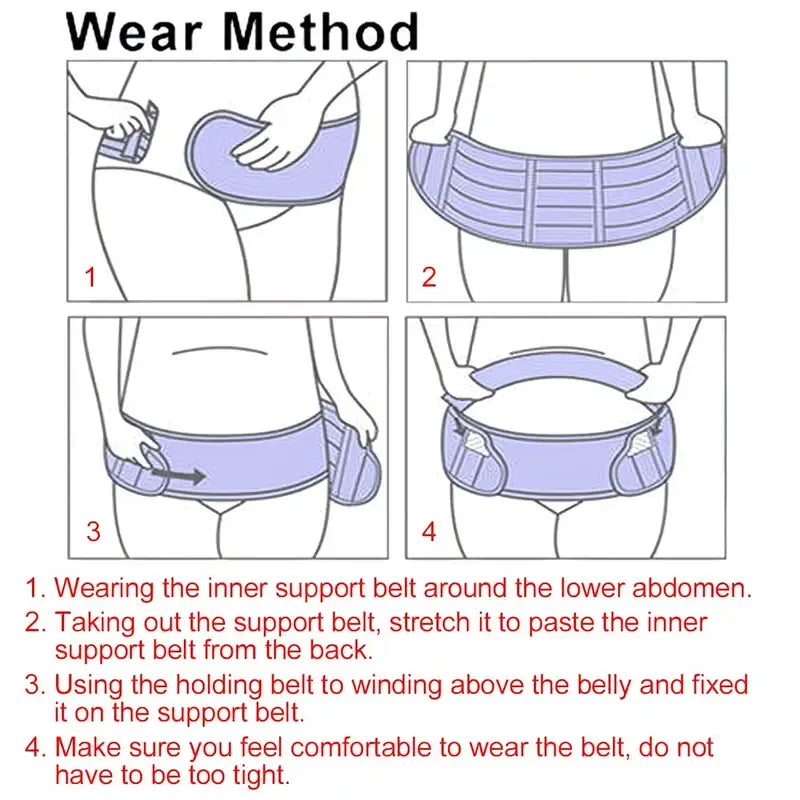 2-in-1 Pregnancy Support & Belly Band, Breathable Skin-Friendly Lightweight, Ergonomic Fit, Relieves Lower Back & Pubic Discomfort, Full Protection During Pregnancy & Postpartum/PINK.M code