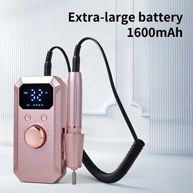 Professional Nail Drill: Quiet and Efficient, LED Digital Display, 31 Accessories for All-in-One Use, Easy for Beginners to Master.rose gold
