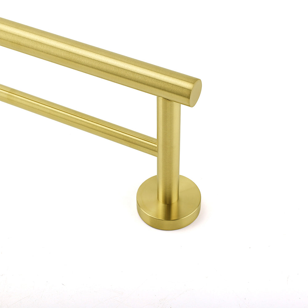 600mm Long Double Towel Rack Rail Holder Bar Round Stainless Steel