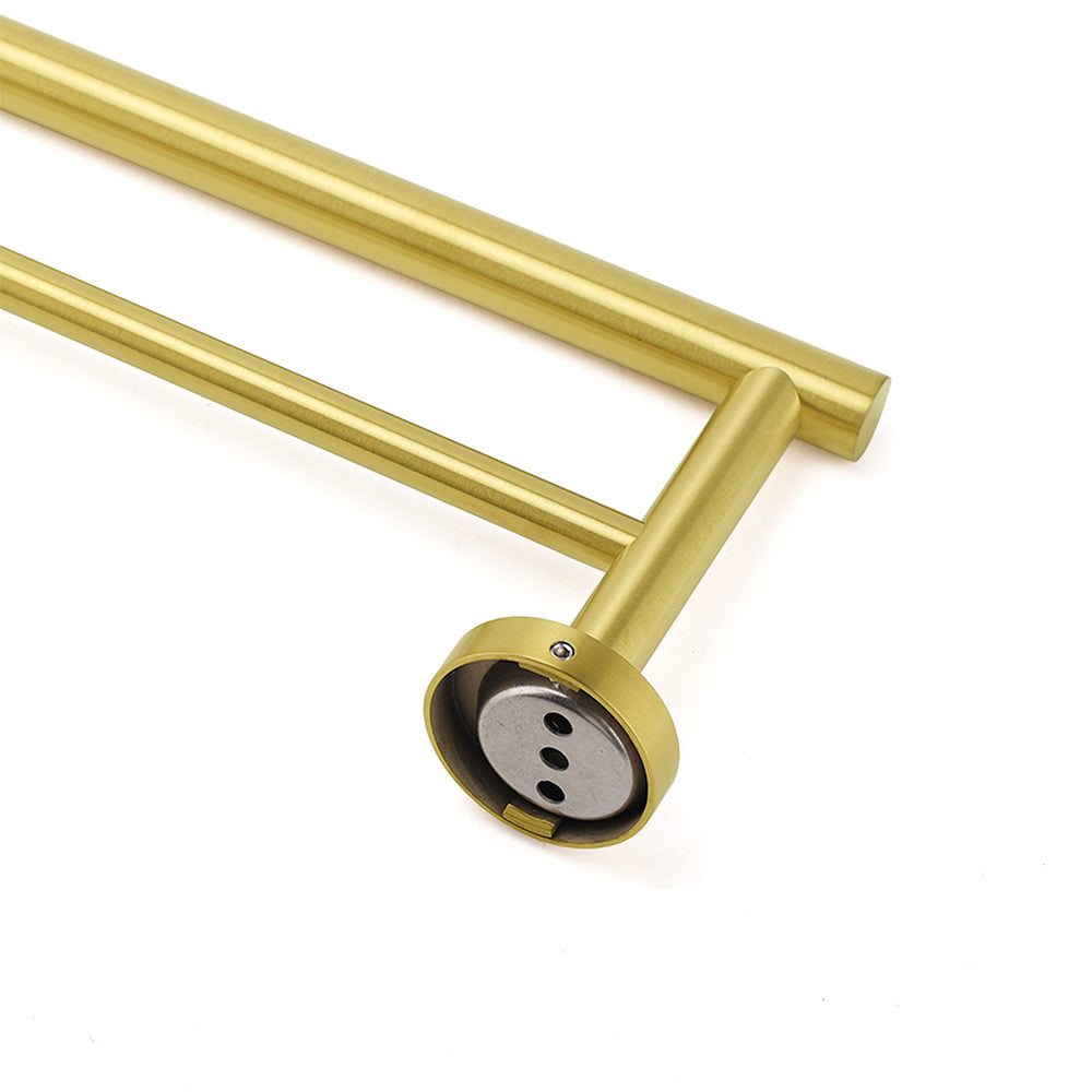 600mm Long Double Towel Rack Rail Holder Bar Round Stainless Steel