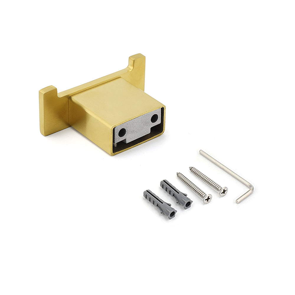Square Robe Hook Clothes Towel Towel Hanger Holder Wall Mounted Kit